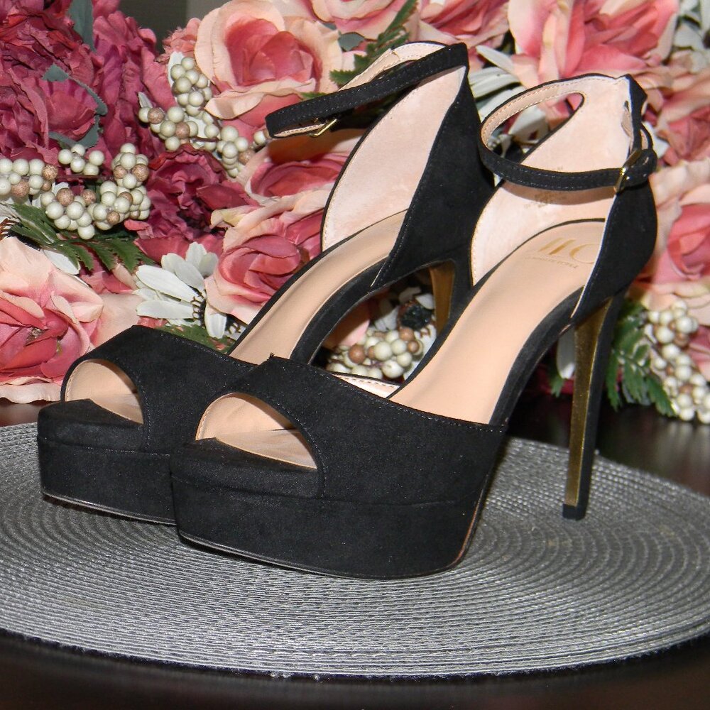 JLO by Jennifer Lopez Black 4.75" Platform Stilettos – Women's Size: 8.5